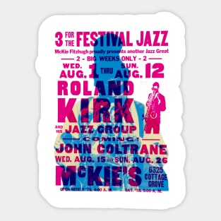 Roland Kirk tour poster Sticker